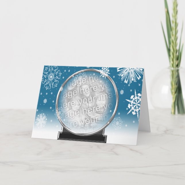 Globe des neiges de Noël Modèle photo de vacances (Devant)