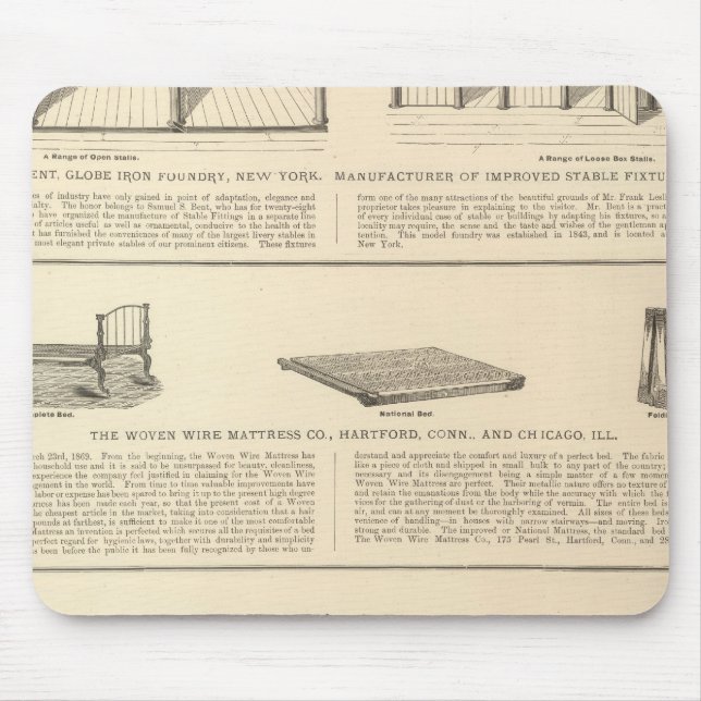 Globe Eisen Gießereien-Wadenmatratzerei Mousepad (Vorne)