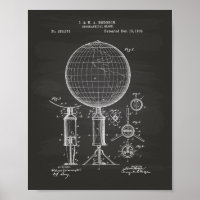 Globe géographique 1892 Tableau de bord de l'art d