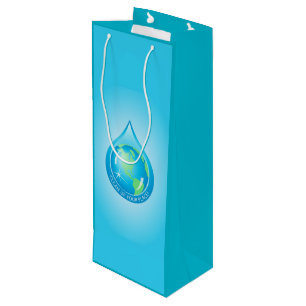 Globe im Wasserfall Geschenktüte Für Weinflaschen