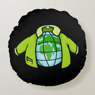 Globe Jacket Rundes Kissen