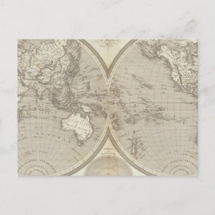 Globe-Karte Postkarte