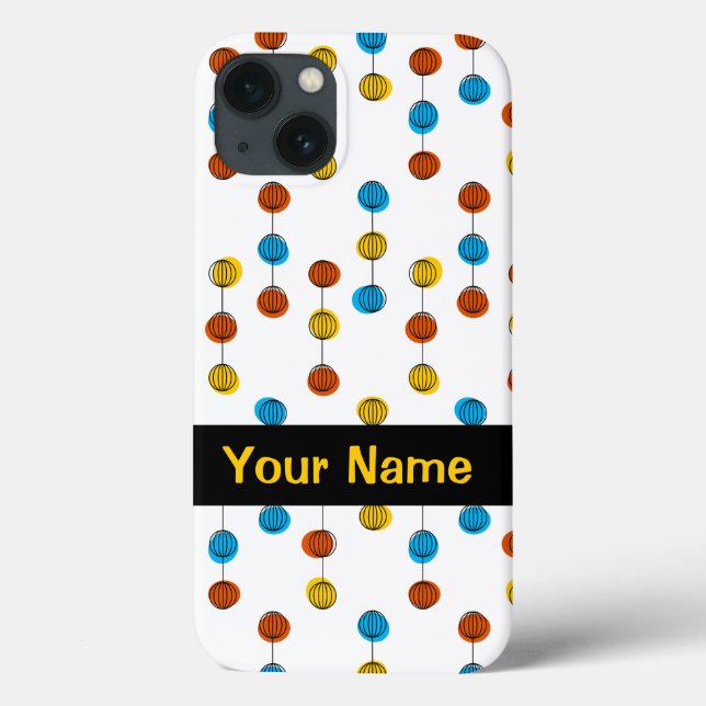 Globe Lines 'Name' iPad Mini dort kaum Case-Mate iPhone Hülle (Rückseite)
