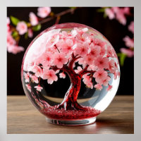 Globe mit Kirschblossom bezaubern
