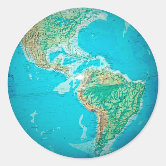Globe Runder Aufkleber (Vorderseite)