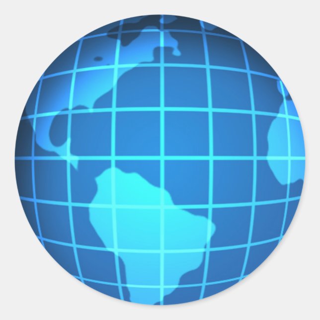 Globe Runder Aufkleber (Vorderseite)