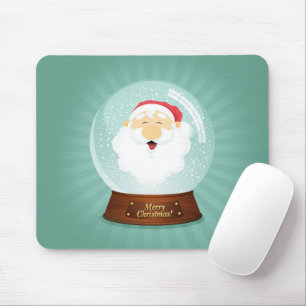 Globe Santa Claus Face Mousepad