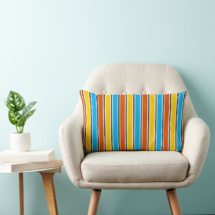 Globe Stripe Klassischer Kissenwurf Lendenkissen