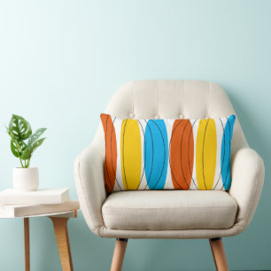 Globe Stripe werfen Kissen blau Rücken Lumbar