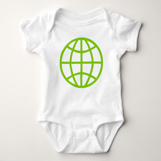 Globe-Symbol Baby Strampler (Vorderseite)
