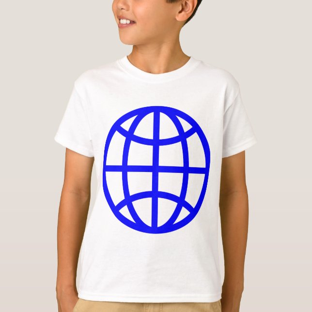 Globe-Symbol - Blau T-Shirt (Vorderseite)