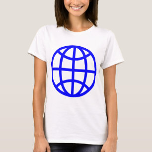 Globe-Symbol - Blau T-Shirt