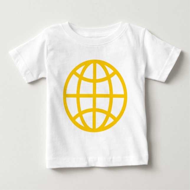 Globe-Symbol - gelb Baby T-shirt (Vorderseite)