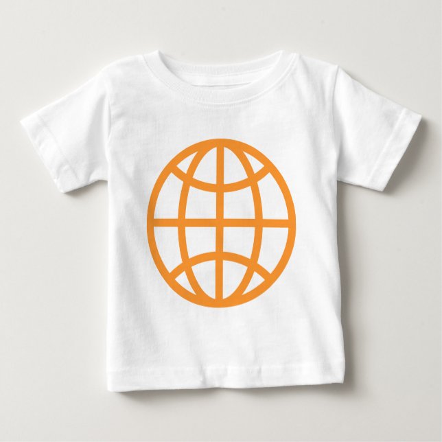 Globe-Symbol - Light Orange Baby T-shirt (Vorderseite)