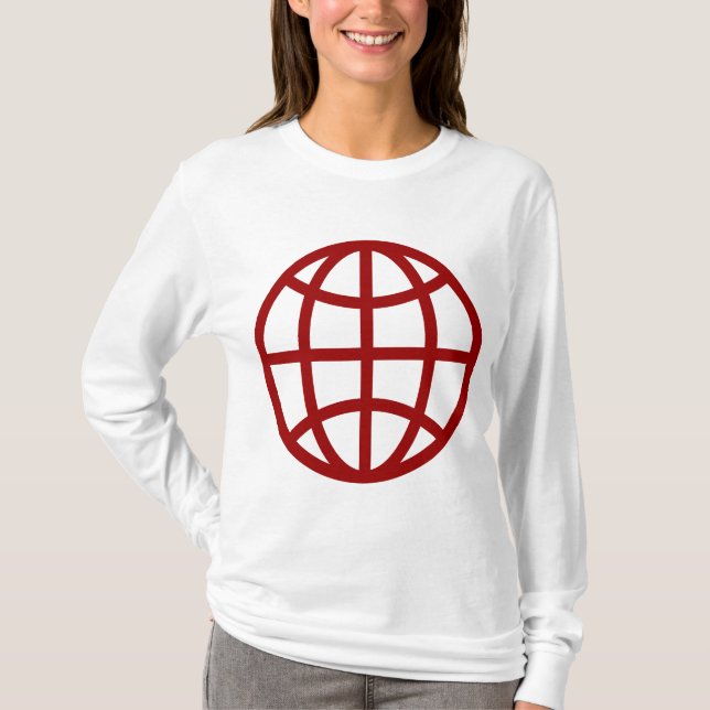 Globe Symbol - Ruby Red T-Shirt (Vorderseite)