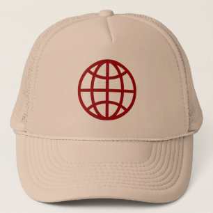 Globe Symbol - Ruby Red Truckerkappe
