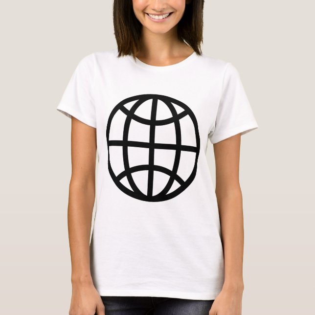 Globe Symbol - Schwarz T-Shirt (Vorderseite)