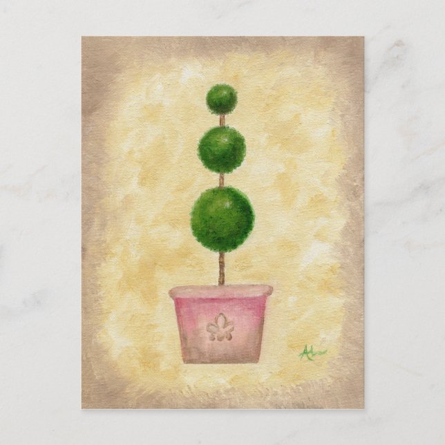 Globe Topiary Postkarte (Vorderseite)