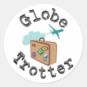 Globe Trotter Runder Aufkleber