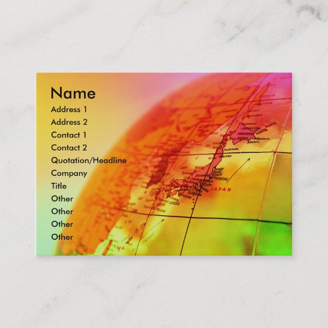 Globe | visitenkarte (Vorderseite)