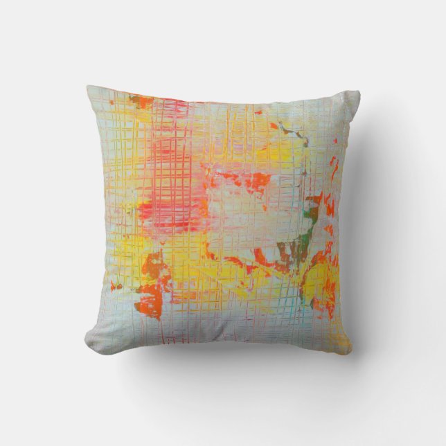 Globetrotter 16 x 16 Poly Throw Kissen (Vorderseite)