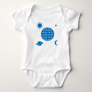Globus, umgeben von Planeten Baby Strampler
