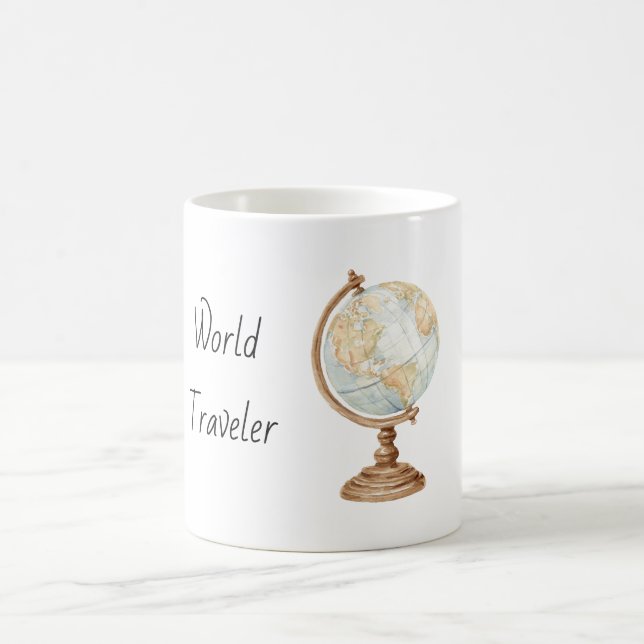 Globus Welt Reisender Kaffeetasse (Mittel)