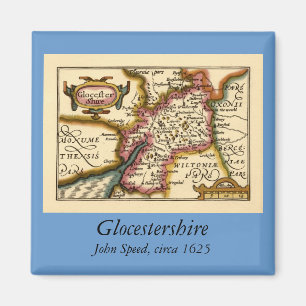 "Glocestershire" Gloucestershire Landkreis-Karte Magnet