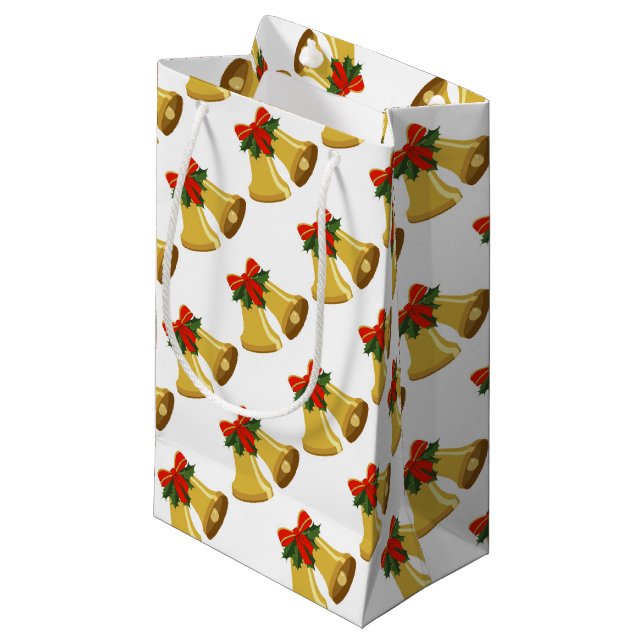 Glocken klingeln kleine geschenktüte (Vorderseite Schrägansicht)