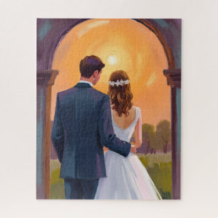Glockenblumen Braut & Bräutigam Aquarell Hochzeit