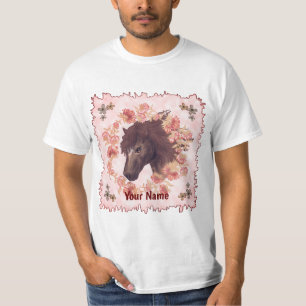 Glockenblumen-Kastanienbraunes-Pferd-T-Shirt T-Shirt