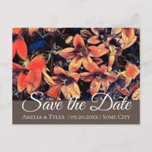 Glockenblumen-Typografie Floral Save-the-Date-Post Postkarte