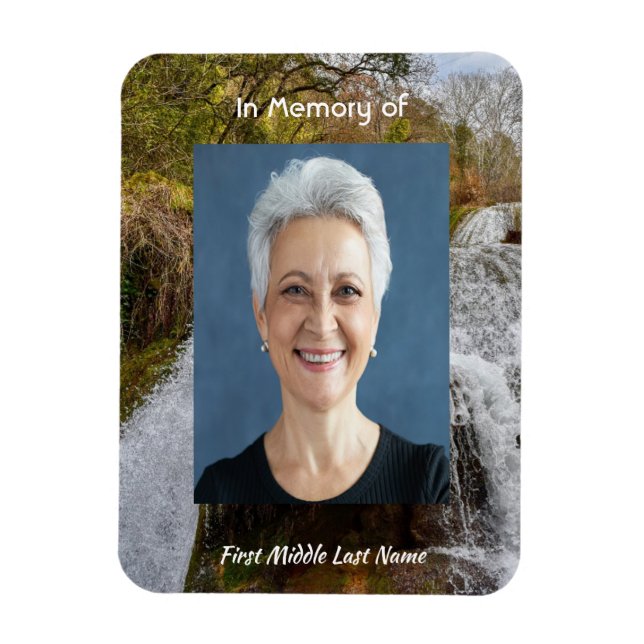 Glockenblumen-Wasserfall-Landschaft   Erinnerungsa Magnet (Vertikal)