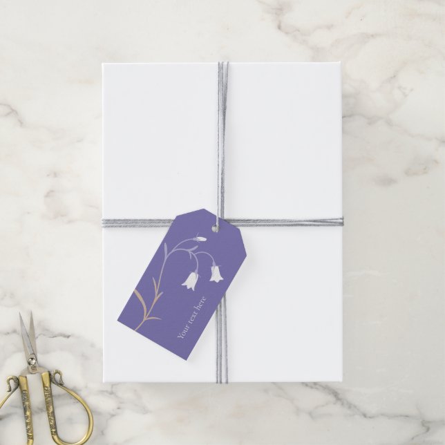 Glockenblumen, weiss. geschenkanhänger (Mit Garn)
