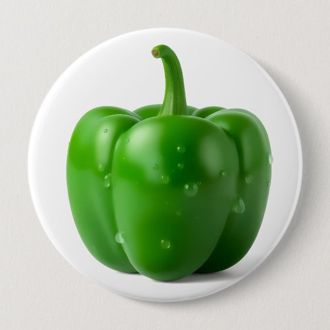 Glockenpaprika mit Wassertropfen Button (Vorderseite)