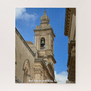 Glockenturm in Mdina, Malta.