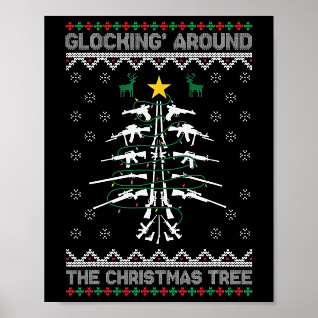 Glocking Around The Christmas Tree hässlicher Weih Poster (Vorne)