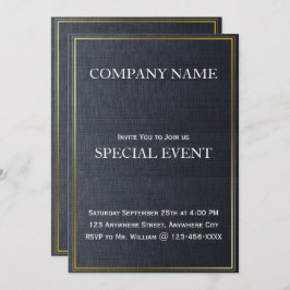 Gloden Frame Corporate Party Einladung Card