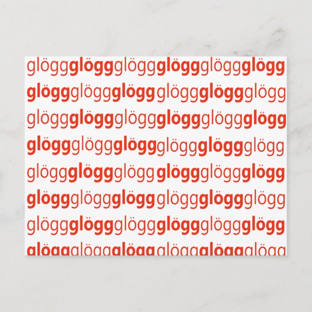 Glogg Glogg Glogg Funny Schwedisch Postkarte (Vorderseite)