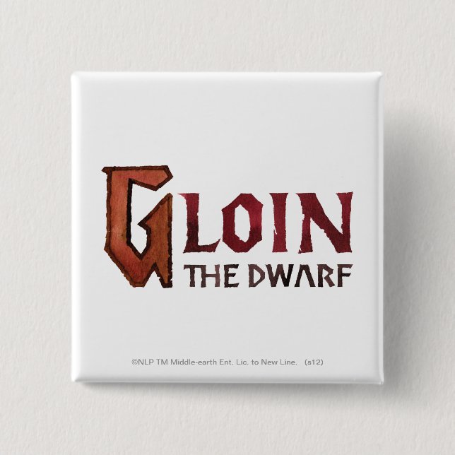 Gloin Name Button (Vorderseite)