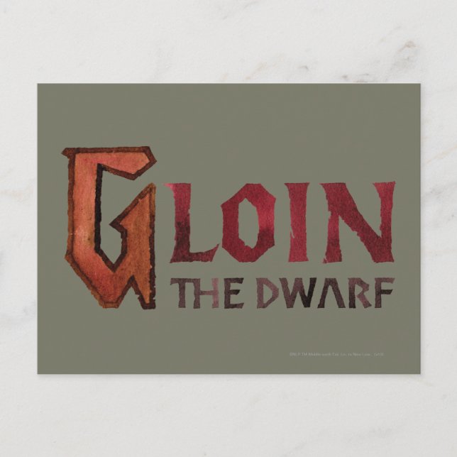 Gloin Name Postkarte (Vorderseite)