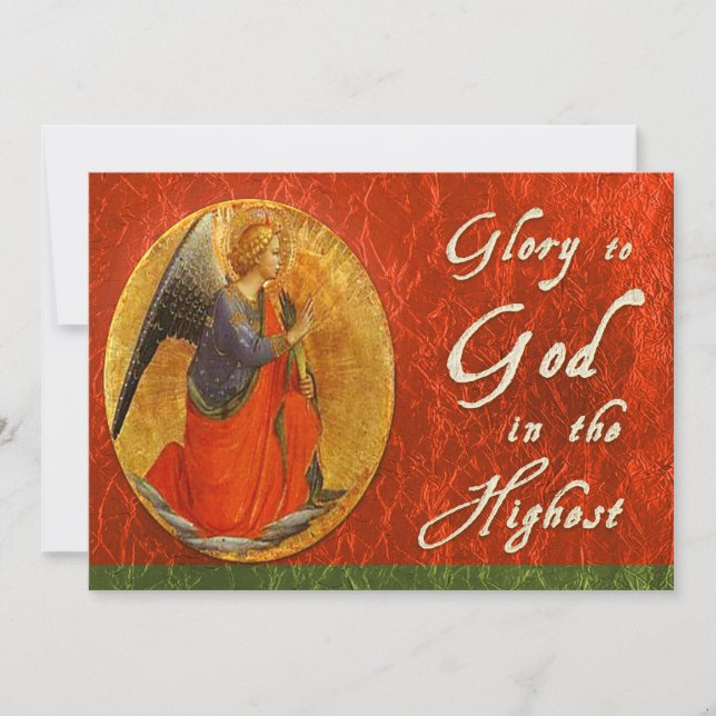 Gloire à Dieu dans la plus haute carte de Noël (Devant)