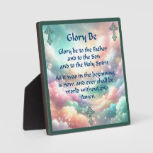 Gloire à la prière sur une plaque
