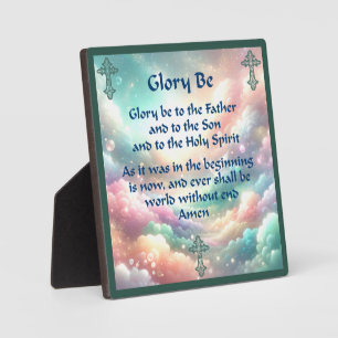 Gloire à la prière sur une plaque