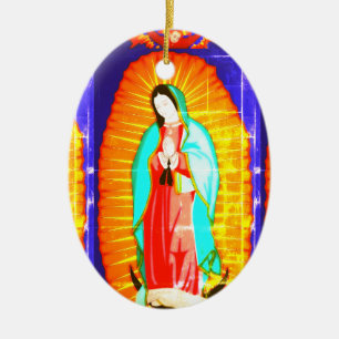 Gloire À Notre Dame De Guadalupe Ornement En Céram