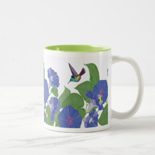 Gloire de matin et vert de tasse de colibris