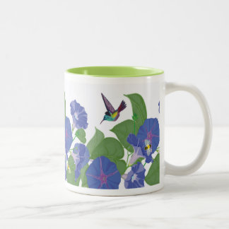 Gloire de matin et vert de tasse de colibris