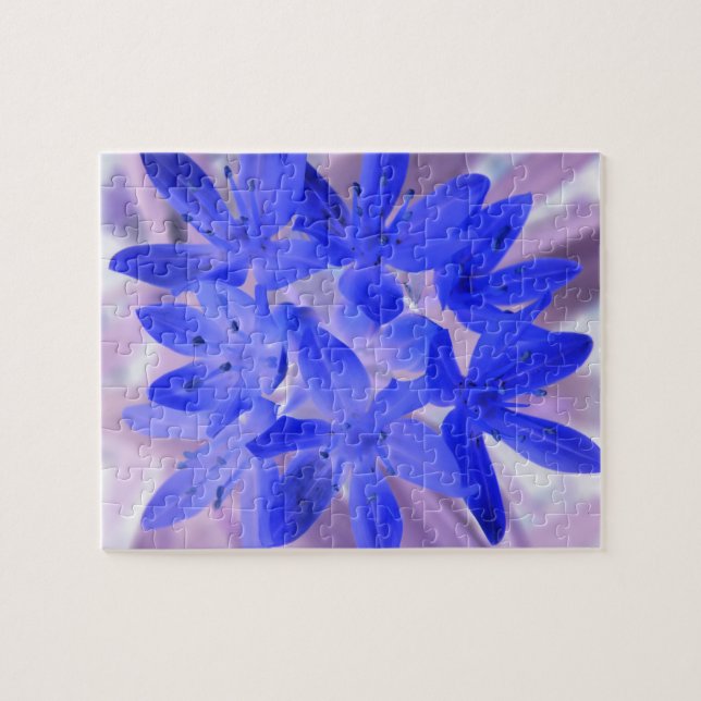 Gloire du Puzzle bleu bouillonnant de neige (Horizontal)