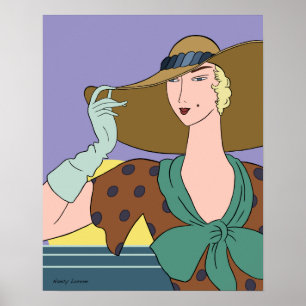 Gloria in aquamarinem und im Singrün Poster