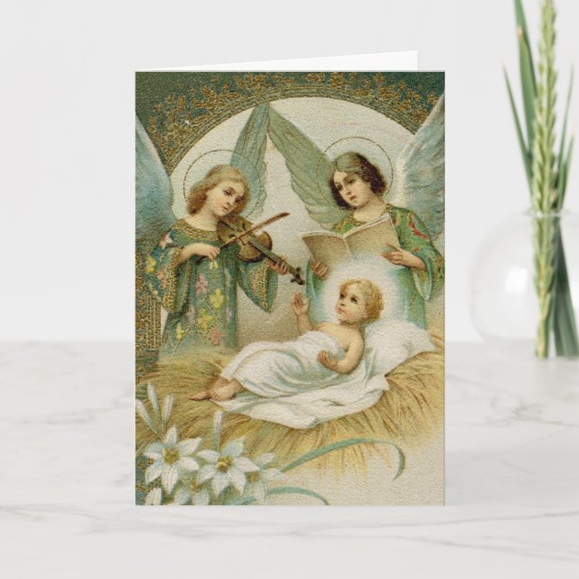 Gloria in exelsis Deo Feiertagskarte (Vorderseite)